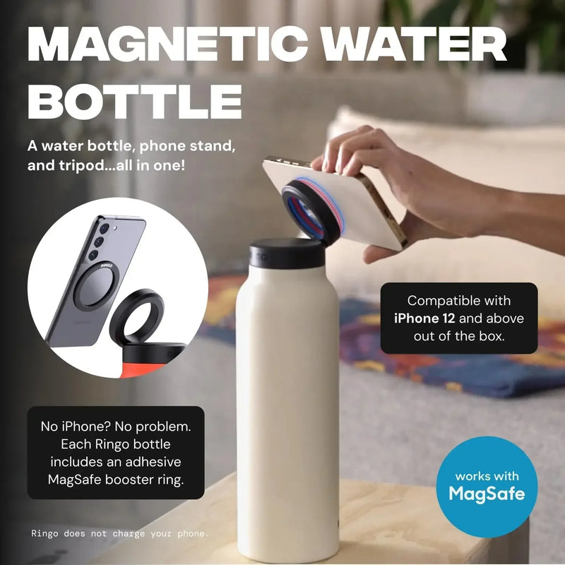 Garrafa Térmica HidraSmarts com Suporte Magnético + Anel de Reforço Magnético Grátis